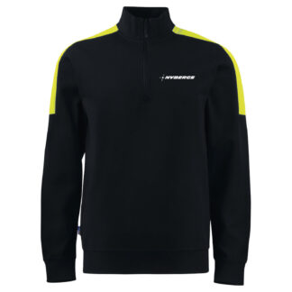 2128 Sweatshirt ½-zip svart/gul